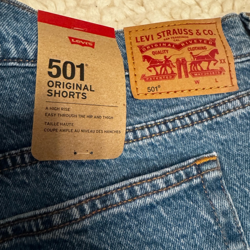 Levi's Blue 501 Original Shorts